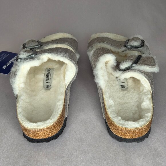 Birkenstock Women's Arizona Shearling Sandals Size 36 / 5 Narrow - Picture 3 of 6